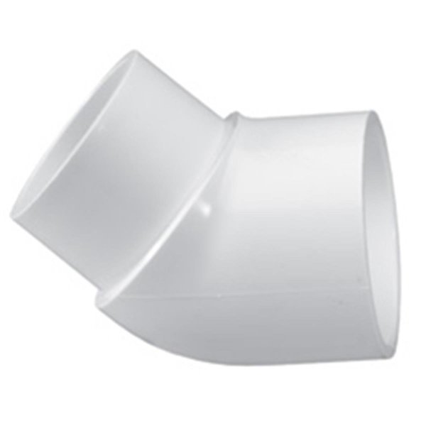 Lasco Fittings 3 in. Spigot Socket 45 deg Elbow Street PV423030